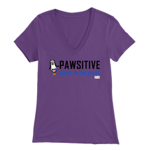 Load image into Gallery viewer, PAWSITIVE down to the pixel- Women&#39;s V-neck T-Shirt
