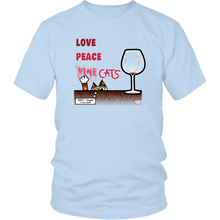 Load image into Gallery viewer, Love, Peace, Cats - Mens and Womens T-Shirt
